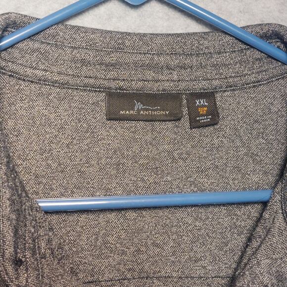 Marc Anthony Men's Gray Single Pocket XXL Long Sleeve Button Up Shirt - Picture 2 of 5